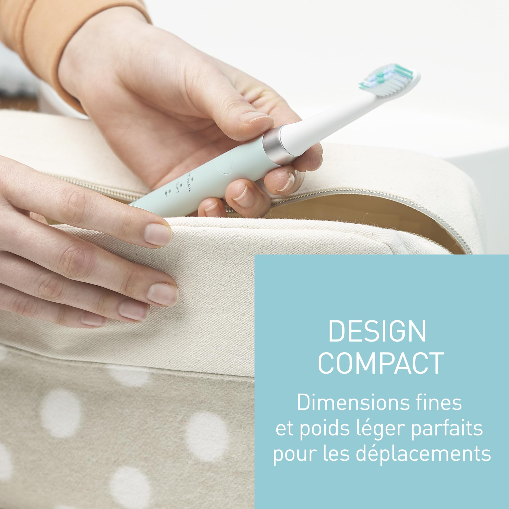Panasonic EW-DM81-G503 Brosse à dents électrique, 2 têtes incluses, minuteur, 2 modes de fonctionnement, design ergonomique, 31 000 mouvements par minute, vibrations sonores, vert