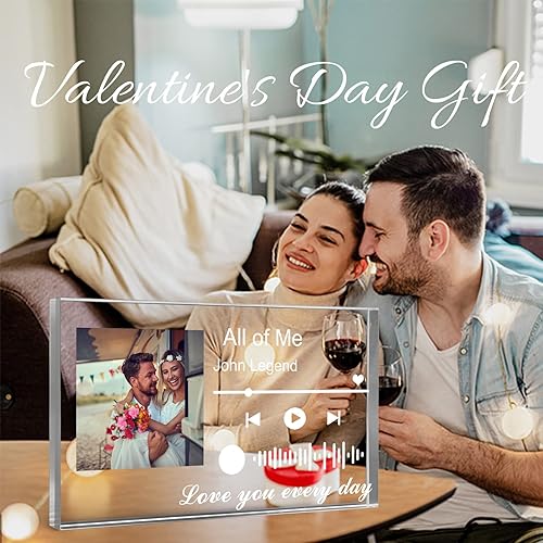 Miniatura 4 de Uoffice5 Canción acrílica personalizada con foto, cubierta de álbum de música personalizada, placa de vidrio personalizada, regalos para el día de