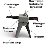 50ml AB Epoxy Glue Gun 1:1 Ratio Manual Dual Cartridge Adhesive Dispenser for 2-Part Glue Lightweight Applicator for DIY, Crafts, Repair Fits Standard 50ml Cartridges