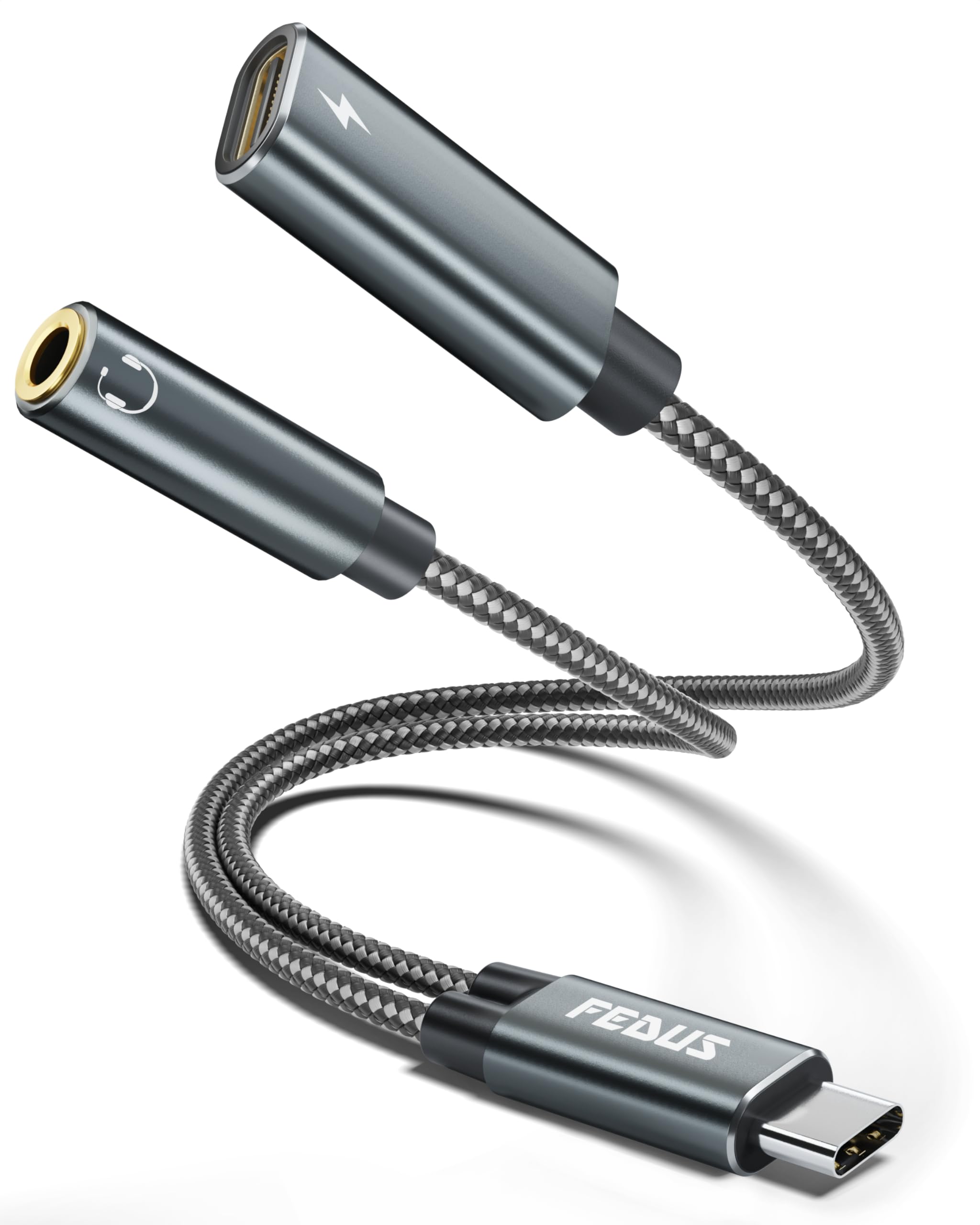 FEDUS Node-X1 2-in-1 Type C to 3.5mm Audio Jack & 60W PD Fast Charging Adapter, USB C to Aux Headphone Cable Hi-Fi DAC with Mic Support for iPhone 17/16/15,Samsung S26/S25/S24 Ultra,iPad,Google series-image-20
