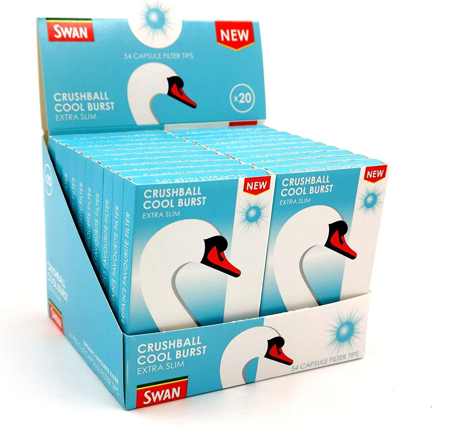 Swan Cool Burst Crushball Extra Slim Filter Tips (10)