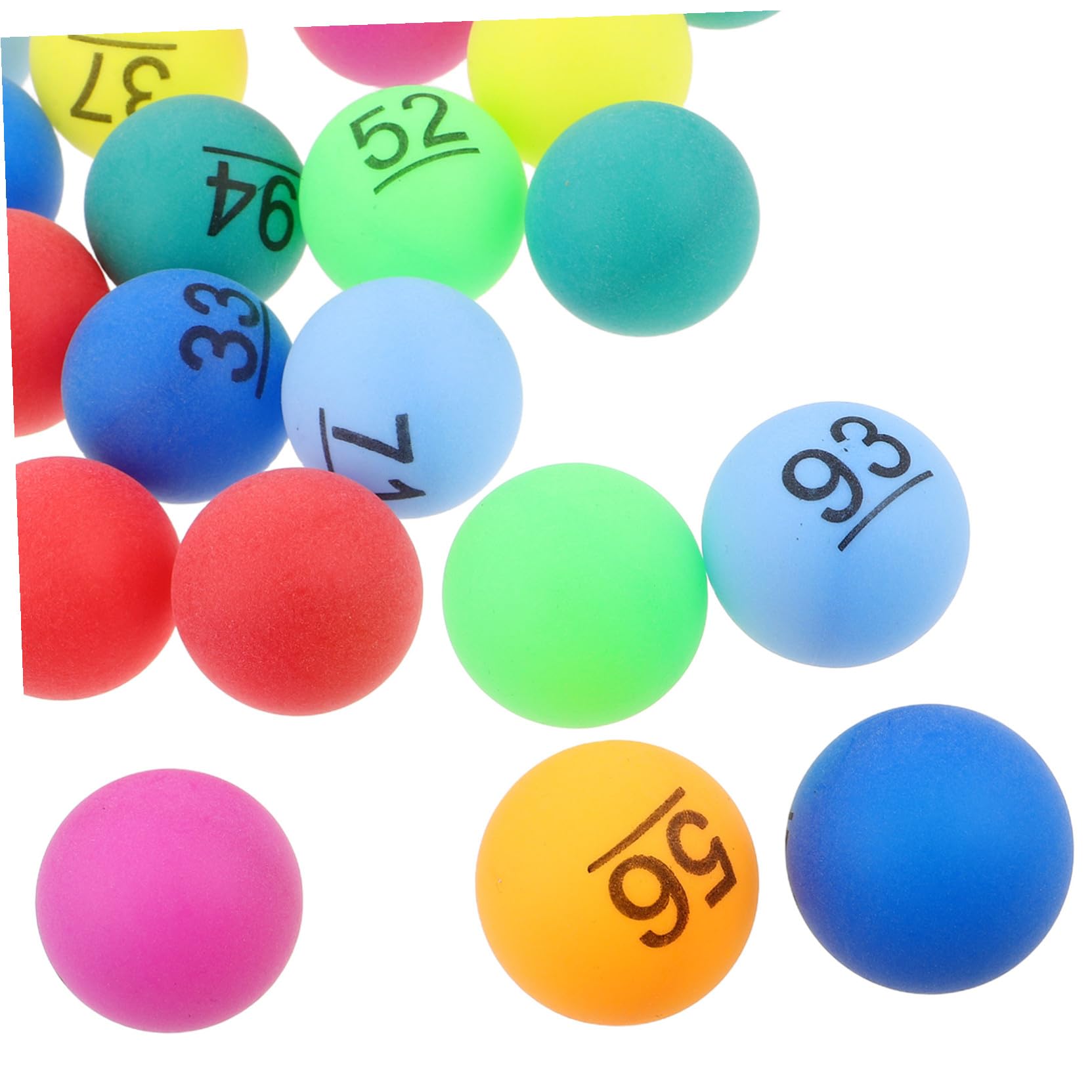 Mipcase Bolas de Bingo Numeradas Diseño de Calidad y Uso Versátil 100 de Plástico PP para Fiestas en Bar Accesorios Ideales para Rifas y Juegos de Lotería