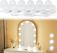 Vista 10 de 10 Bombillas Luces LED de Tocador para Espejo, 3000K 4000K 6500K y 10 Niveles de Brillo, Longitud de Cable Ajustable, Cable USB, Luces de Espejo