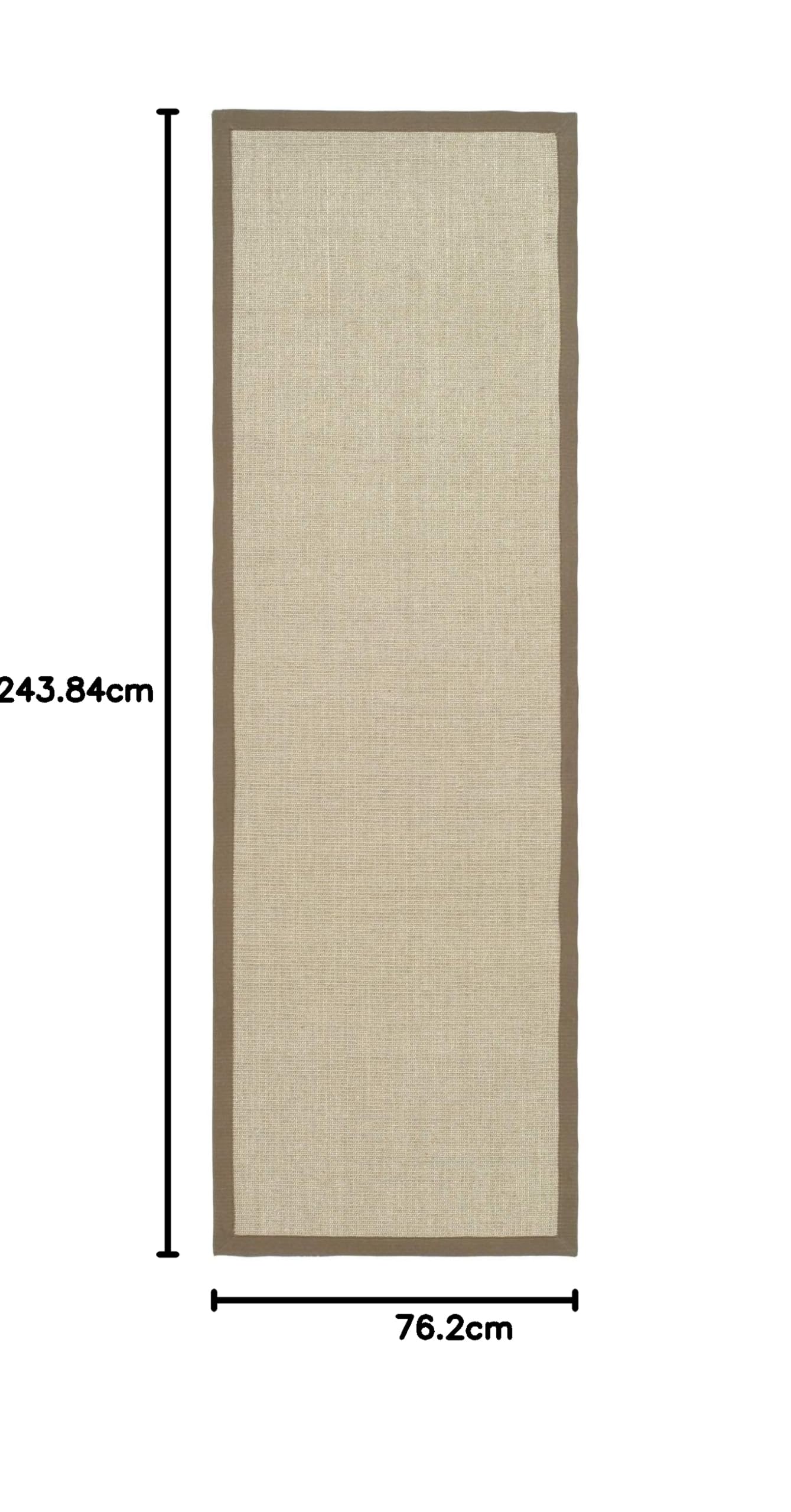 SAFAVIEH Tapis en Fibres Naturelles Salon, Salle à manger, Chambre à coucher - Natural Fiber Collection, Tapis à poil court, Taupe et Marron clair, 76 X 244 cm