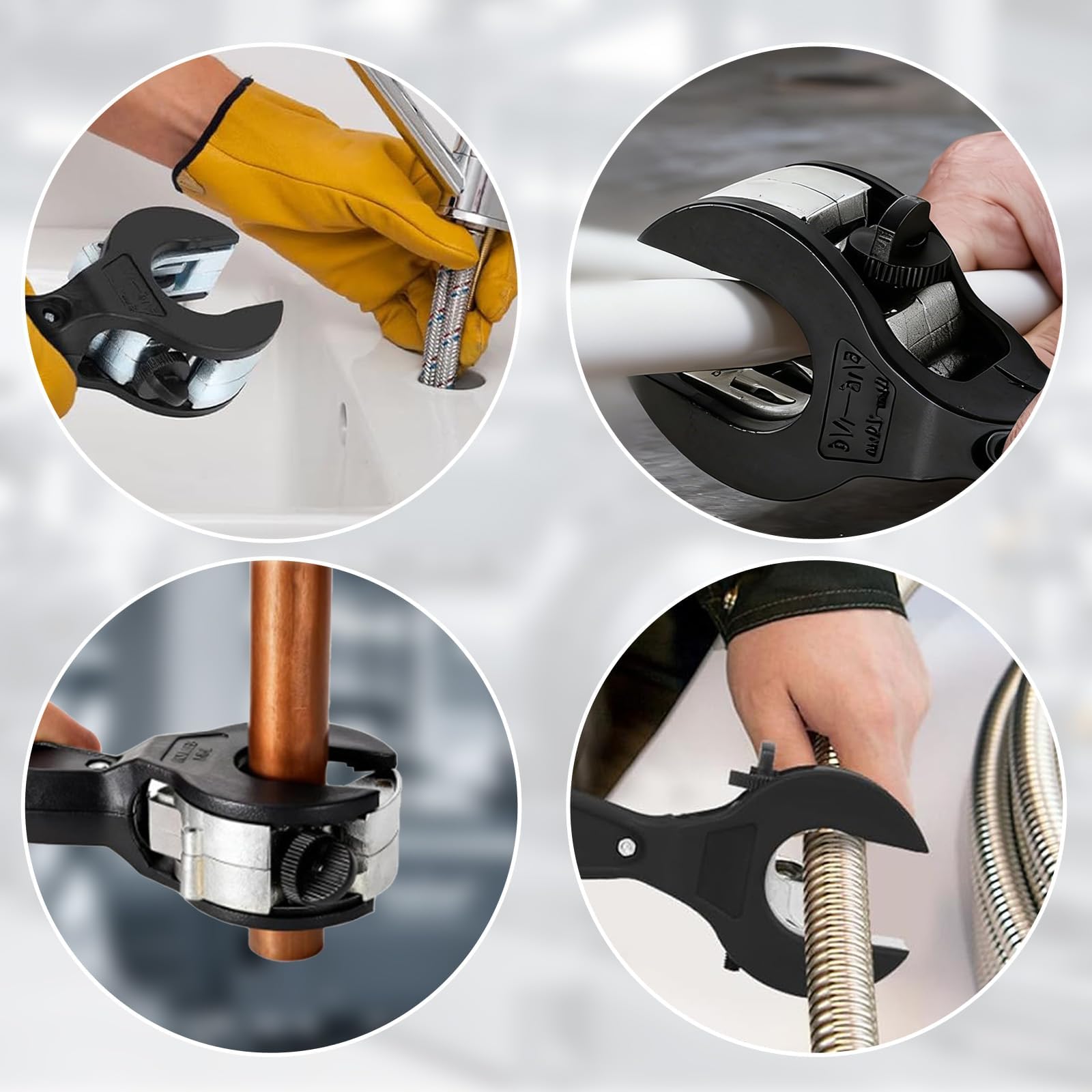 Set tagliatubi a cricchetto 8-29 mm per acciaio inossidabile plastica alluminio con guanti e 3 rotelle di ricambio