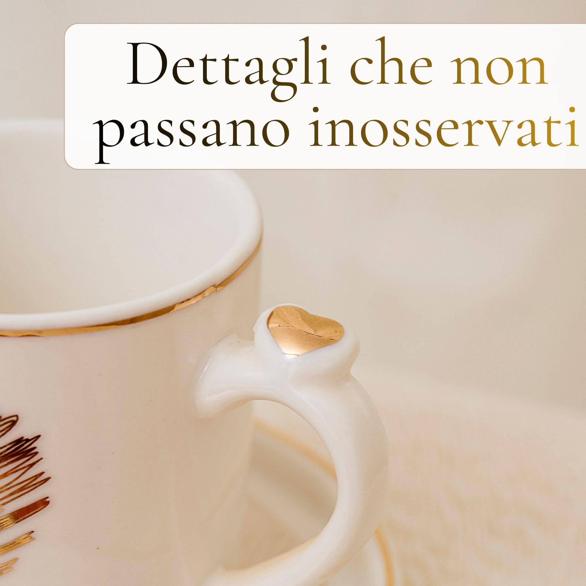 NAMAI - Set di 2 Tazzine Caffè con Vassoio a Forma di Cuore, 17,5x15,5x6h CM, New Bone China, Adatte in Lavastoviglie e Microonde, Regalo Coppia (Cuori)