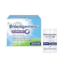 Enterogermina Gonfiore, Fermenti Lattici Probiotici, Prebiotici per Adulti – Integratori con Enzimi Digestivi ed Estratti Vegetali contro Pancia Gonfia e Gonfiore Addominale (28 Bustine Gusto Pesca)