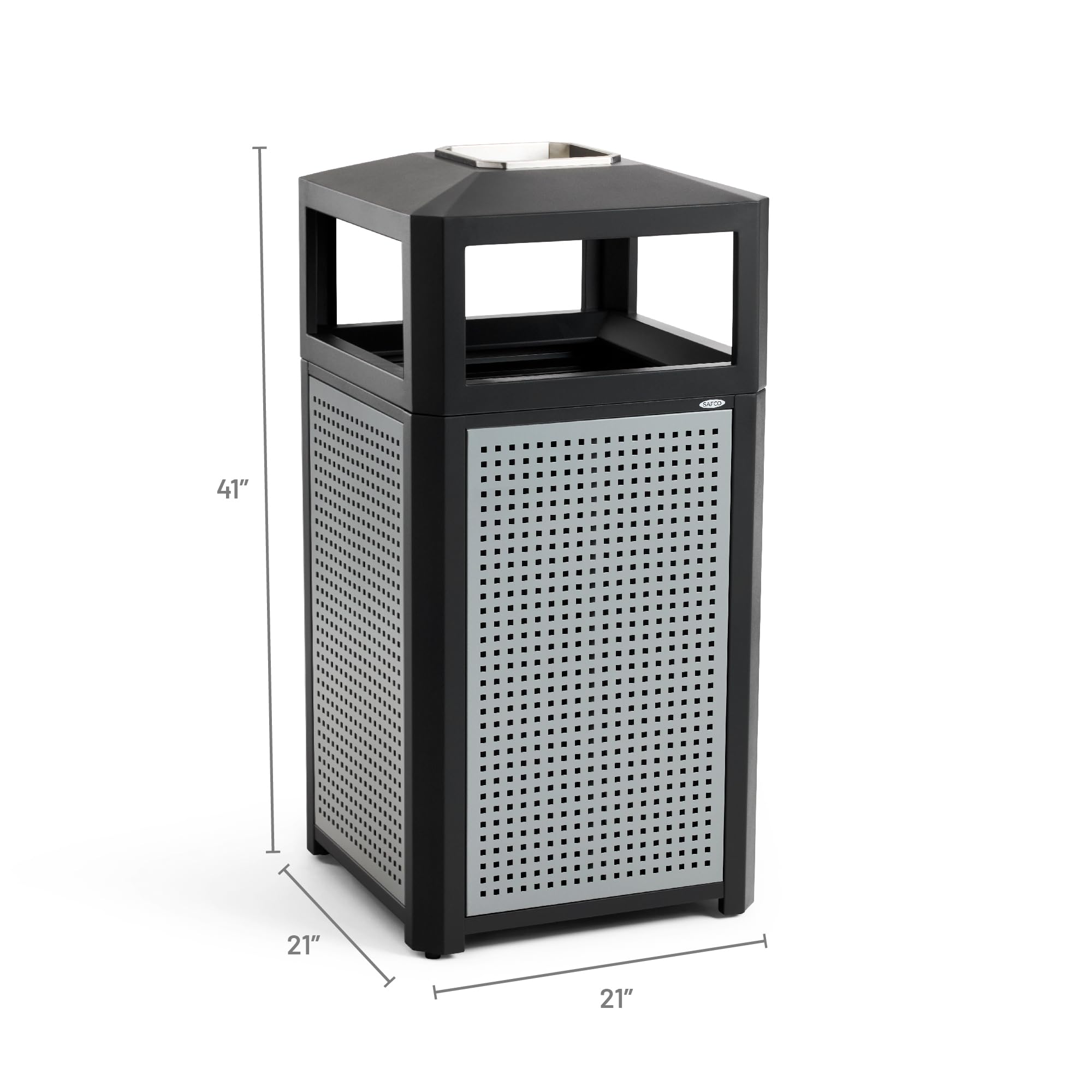 Amazon.com: Safco Evos Steel Trash Can, 38 Gallons, Indoor and
