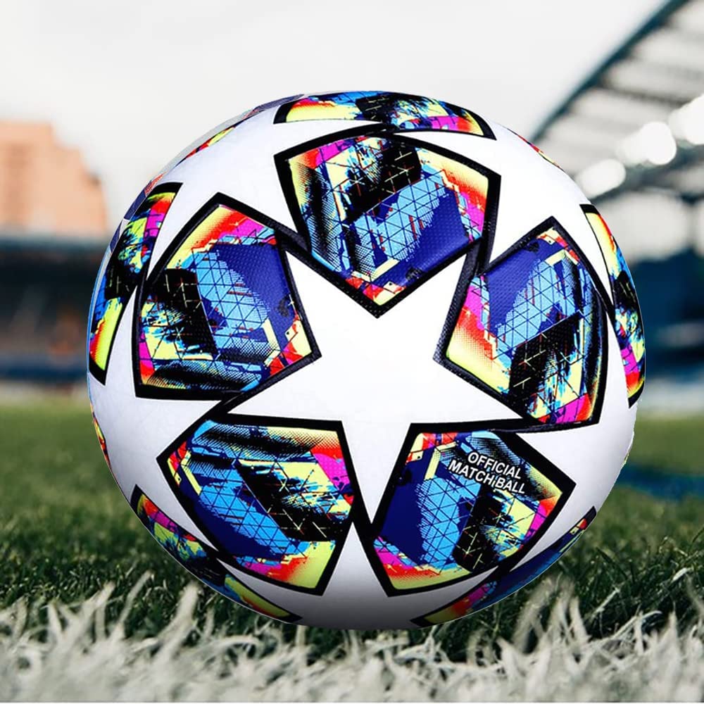 Ballon De Football Taille 5 Cuir PU – Ligue Officielle – Rebond Parfait Pour Match & Entraînement – Ado & Adulte