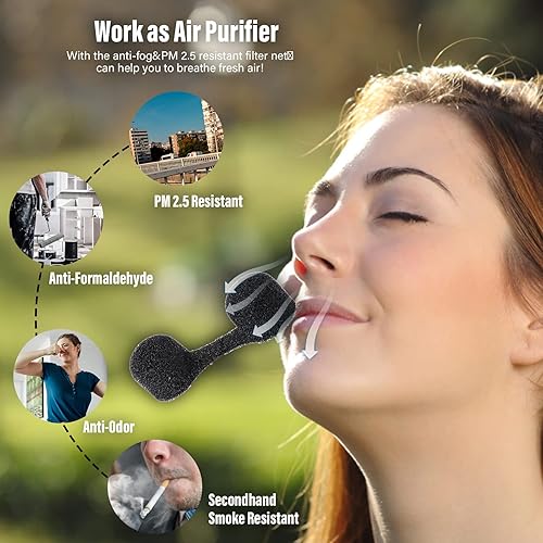 Miniatura 2 de Grevosea 100 filtros de nariz desechables, tapón de esponja para la nariz, filtros de nariz de esponja negra, filtros de polvo de nariz suaves para