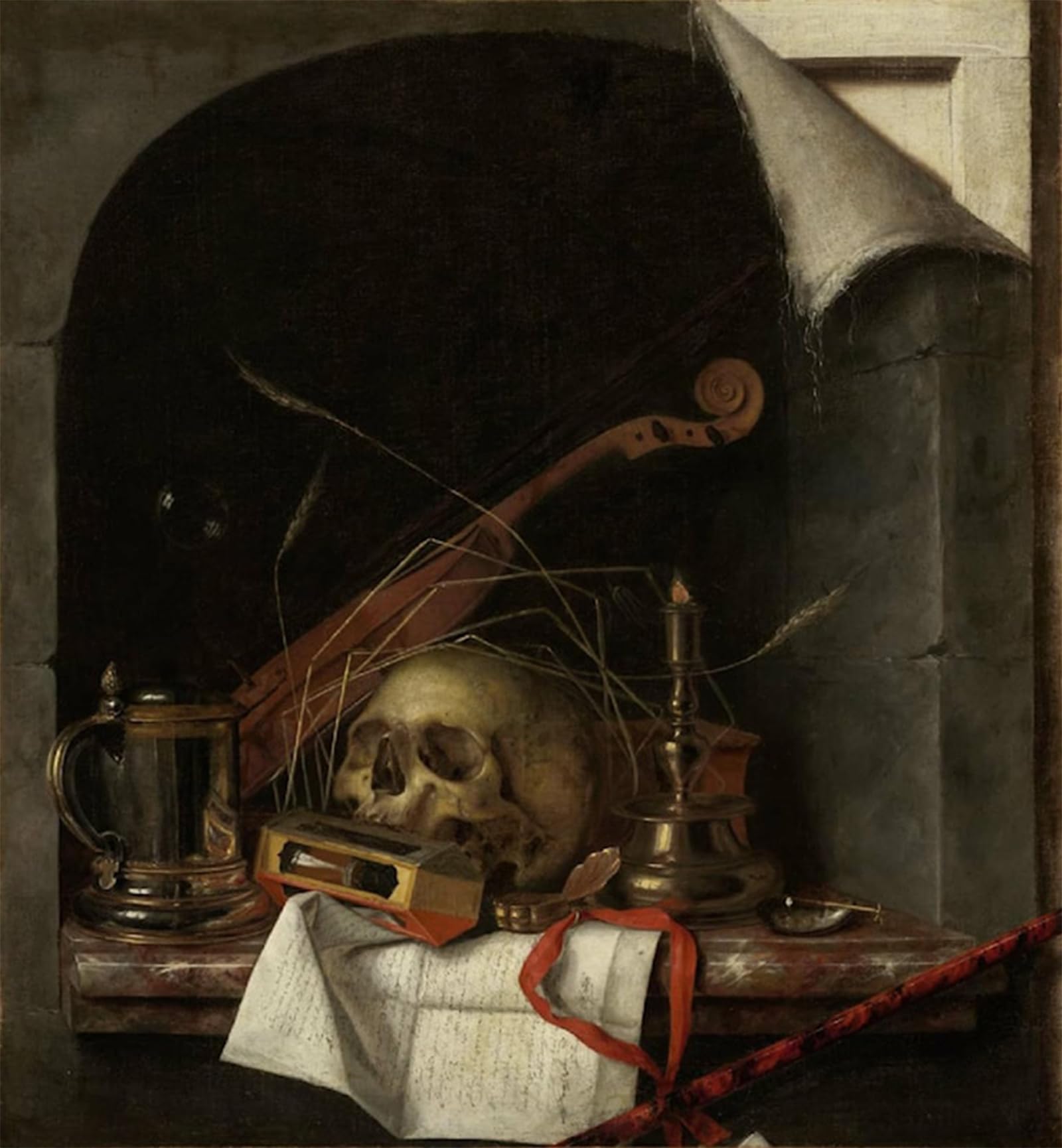 POSTERIIk Famous Modern Artwork Art Mural Vanitas Still Life by Cornelis Gijbrechts Oil Paintings Pictures for Home Decor 60x90cm