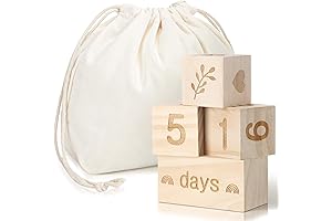 Boho Style Baby Month Milestone Blocks Set for Infants and Newborns
