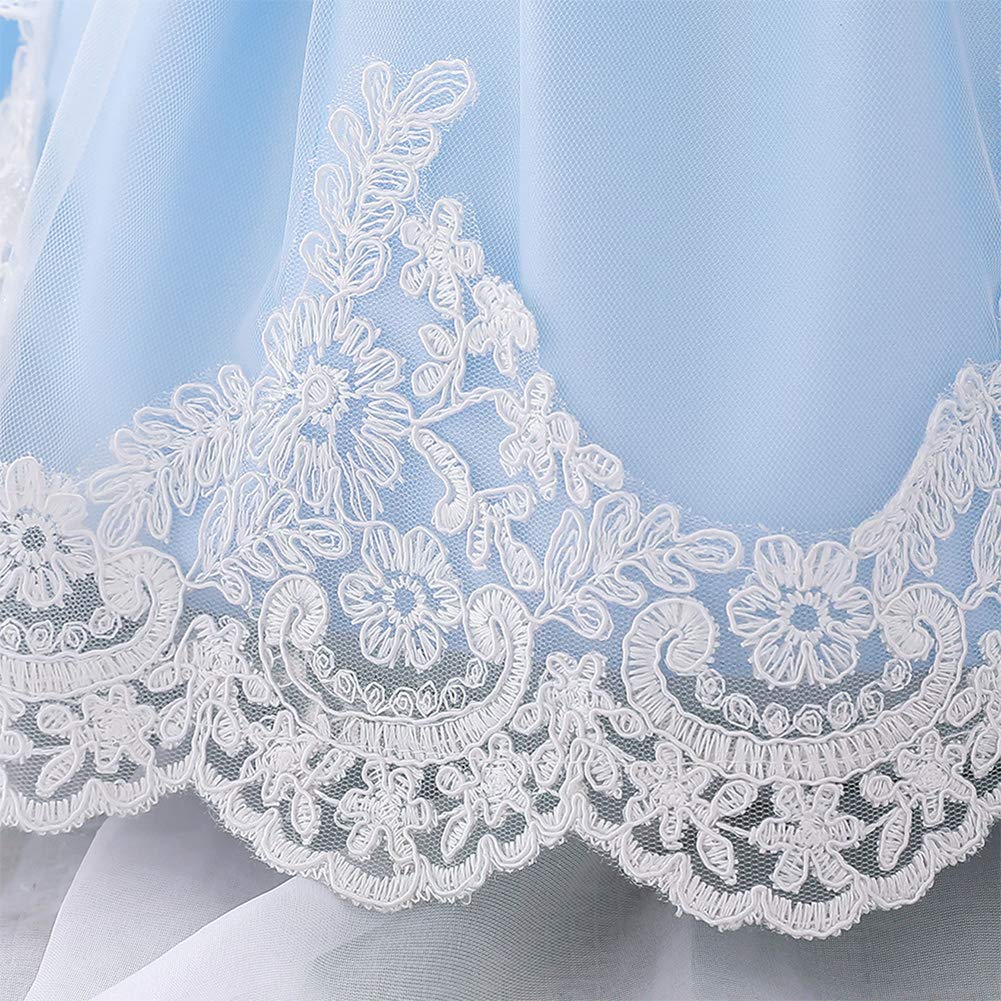 IMEKIS Abito da Bambina per Neonato Vestito da Principessa in Tulle con Gonna in Pizzo Abito da Cerimonia Matrimonio Bowknot Abito da Ballo da Sera Battesimo Festa di Compleanno Vestiti