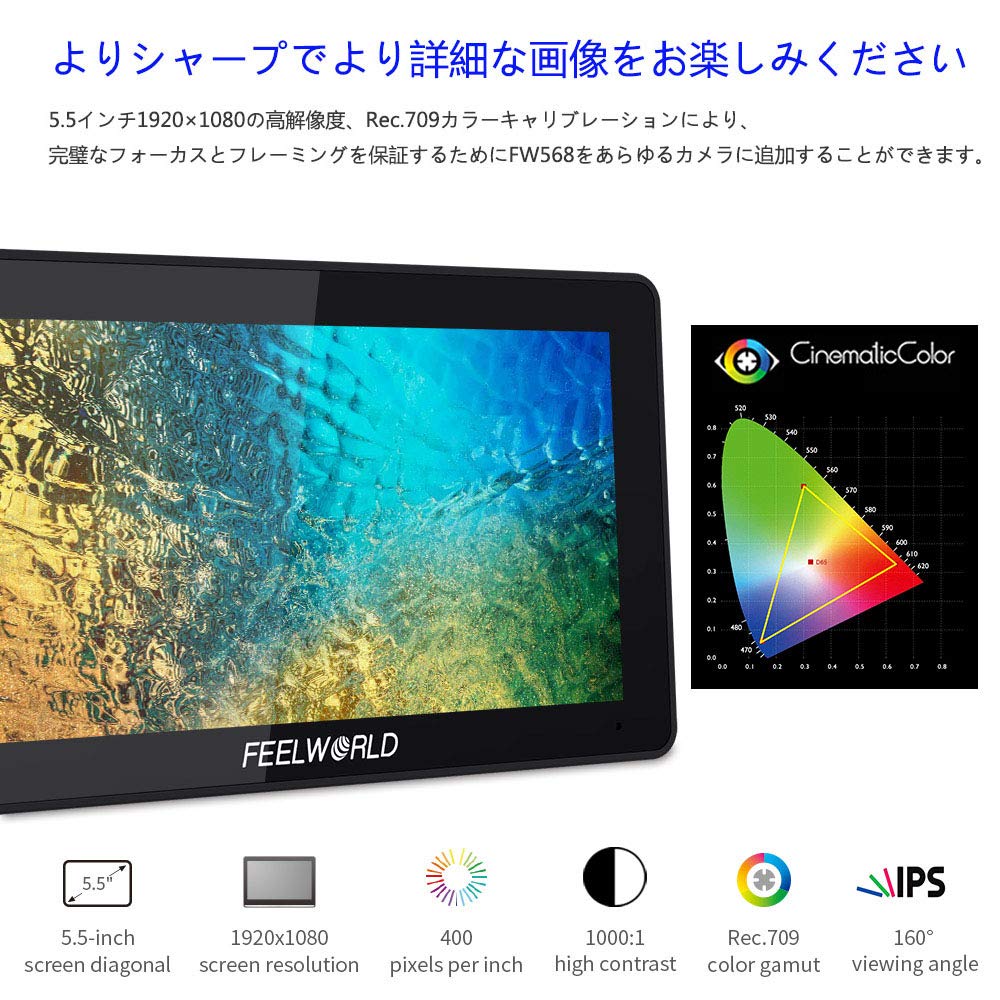 Amazon | FEELWORLD F6 Plus V2 カメラビデオ モニター タッチ