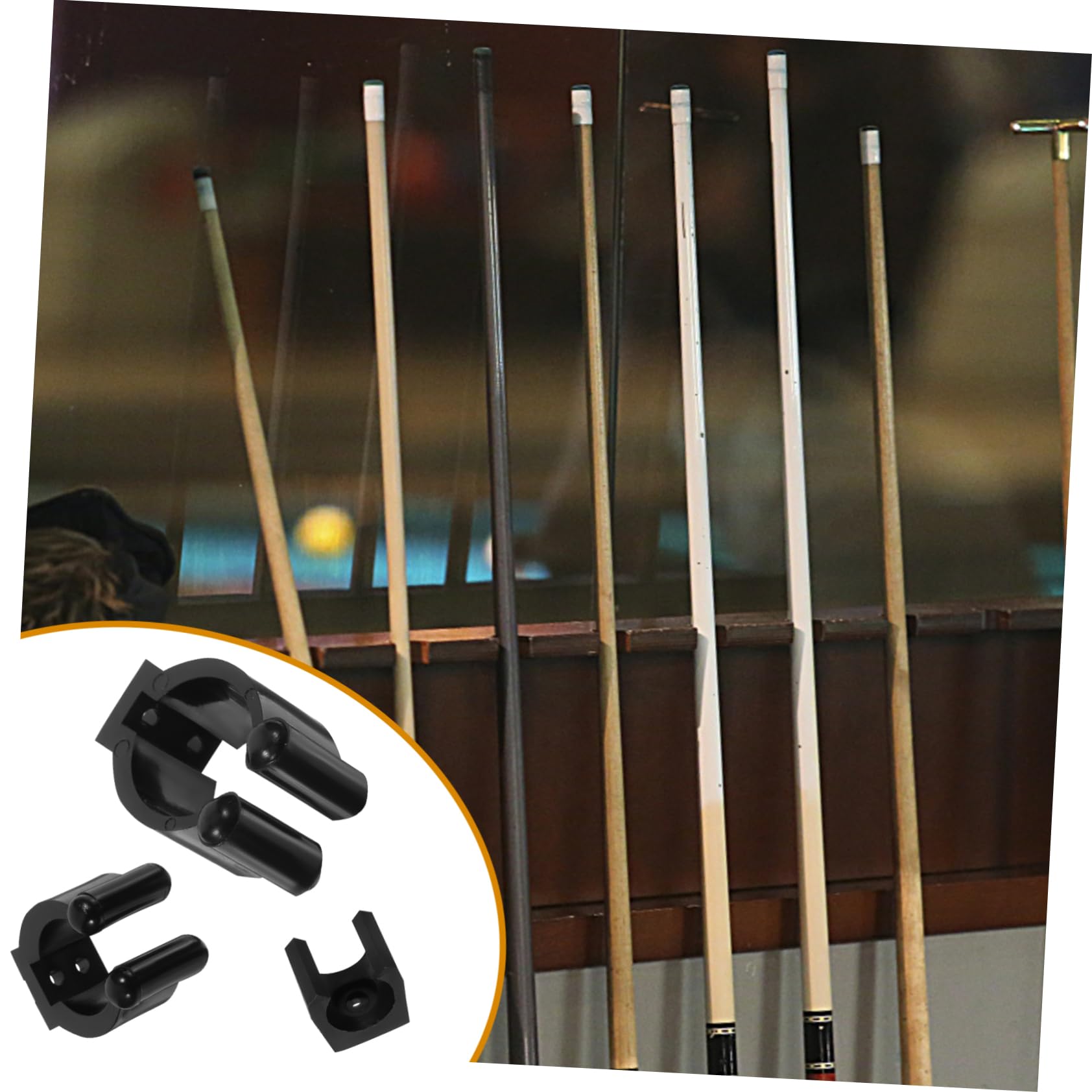 BESPORTBLE 15pcs Billiard Clip Fishing Pole Holders Fishing Rod Holders Pole Holding Rack Cue Stick Holder Pool Cue Holder Wall Pole Clamp Fishing Rod Rack Billiards Pp Accessories