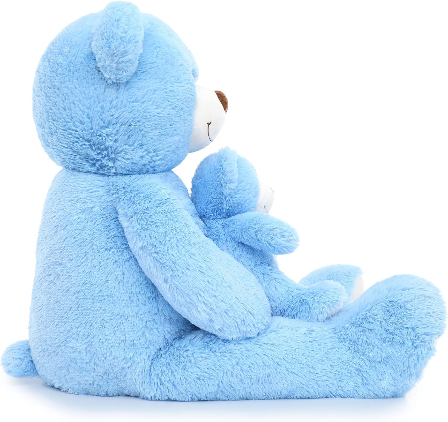 Muiteiur 40''Blue Giant Teddy Bear Set, Cute Mommy and Baby Stuffed Animal,Teddy Bear Baby Shower Plush Toy for Kids, Great Gift for Lover, Party Decorations