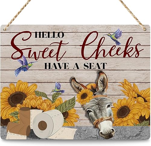 Flor de acuarela inspiradora en jarrón, decoración del hogar, colibrí, rústico, floral, decoración de pared, placa colgante de madera, letrero de