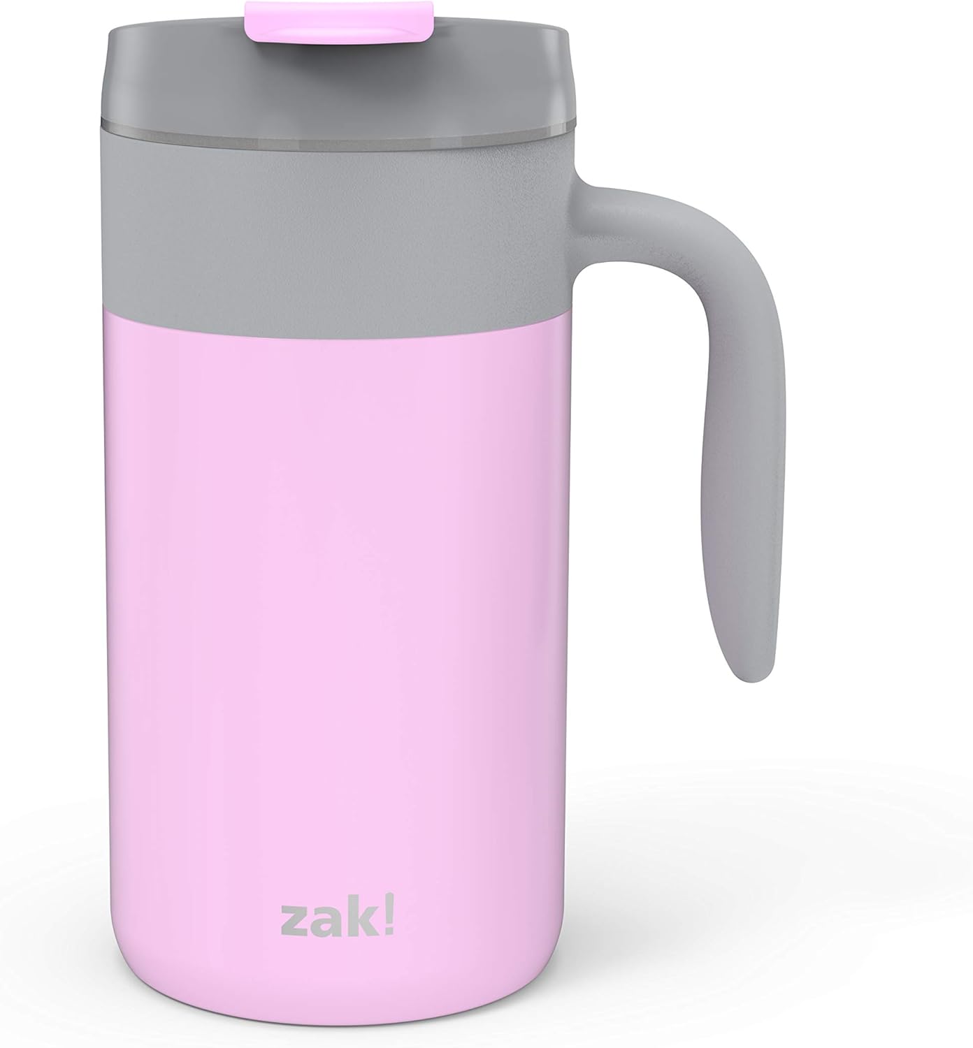 Zak Designs Aberdeen Stainless Steel Double Wall Vacuum Insulated Mug with Handle and Leak Proof