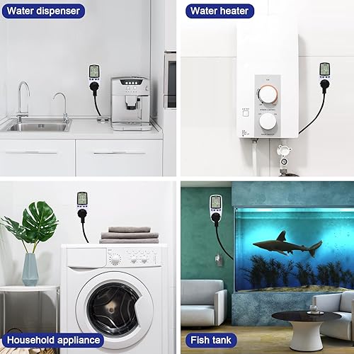 Miniatura 7 de YICHENG Monitor de uso eléctrico, medidor de vatios, medidor de potencia, medidor de potencia, medidor de amplificador de voltaje de energía con