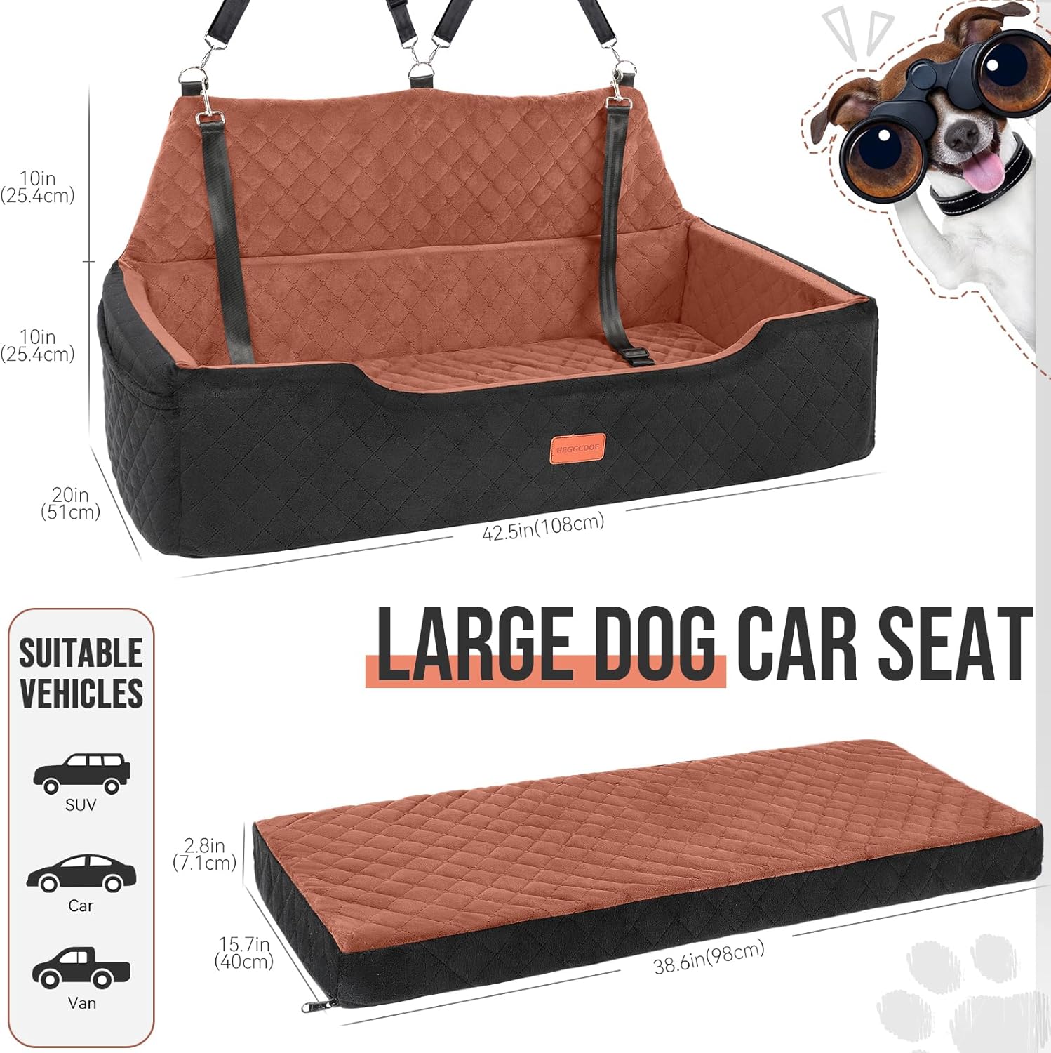 The Ultimate Dog Car Seat: Comfort & Safety for Medium Pups on the Go!