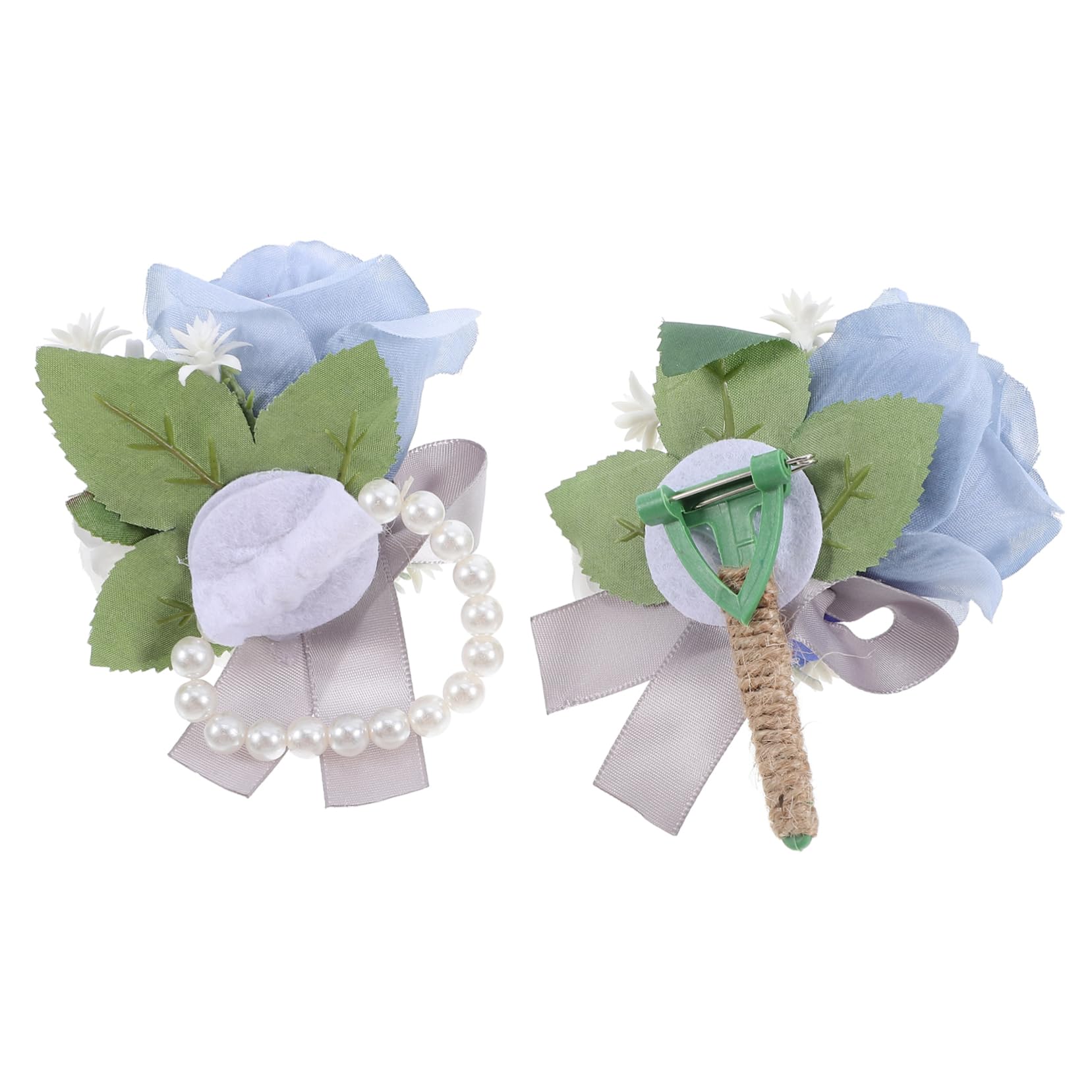 Cabilock 1 Juego De Ramillete De Boda Flor De Mano De Boda Boutonniere Ramillete De Boda Pulsera Novio Boutonniere Flor Boutonniere Ramilletes para Boda Flores Falsas Boutonniere