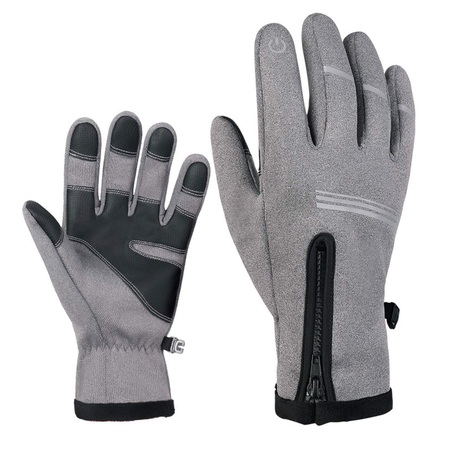 Jiaji Thermal Full Finger Bike Gloves,Wheel up Cycling Winter Gloves Water Resistant Windproof Touch Screen Gloves Non-Slip Thermal Gloves Heated Gloves for Men Women