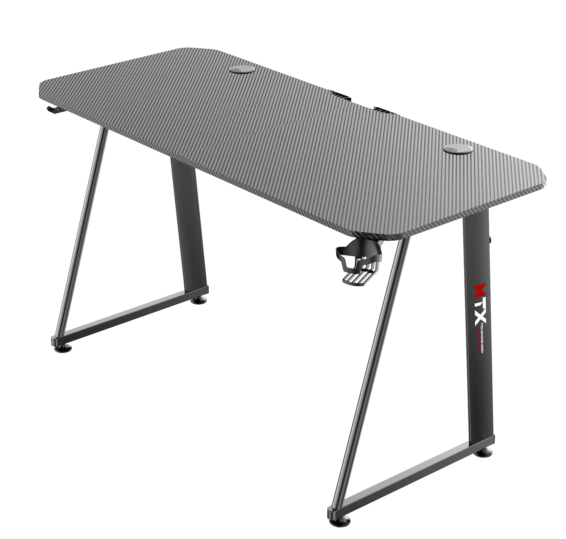 ZStyle Tavolo scrivania da Gaming Desk Postazione Computer Carbonio porta Cuffie Portabicchiere Laptop da Gioco Scrivania studio Gestione Cavi Ergonomica Gamer