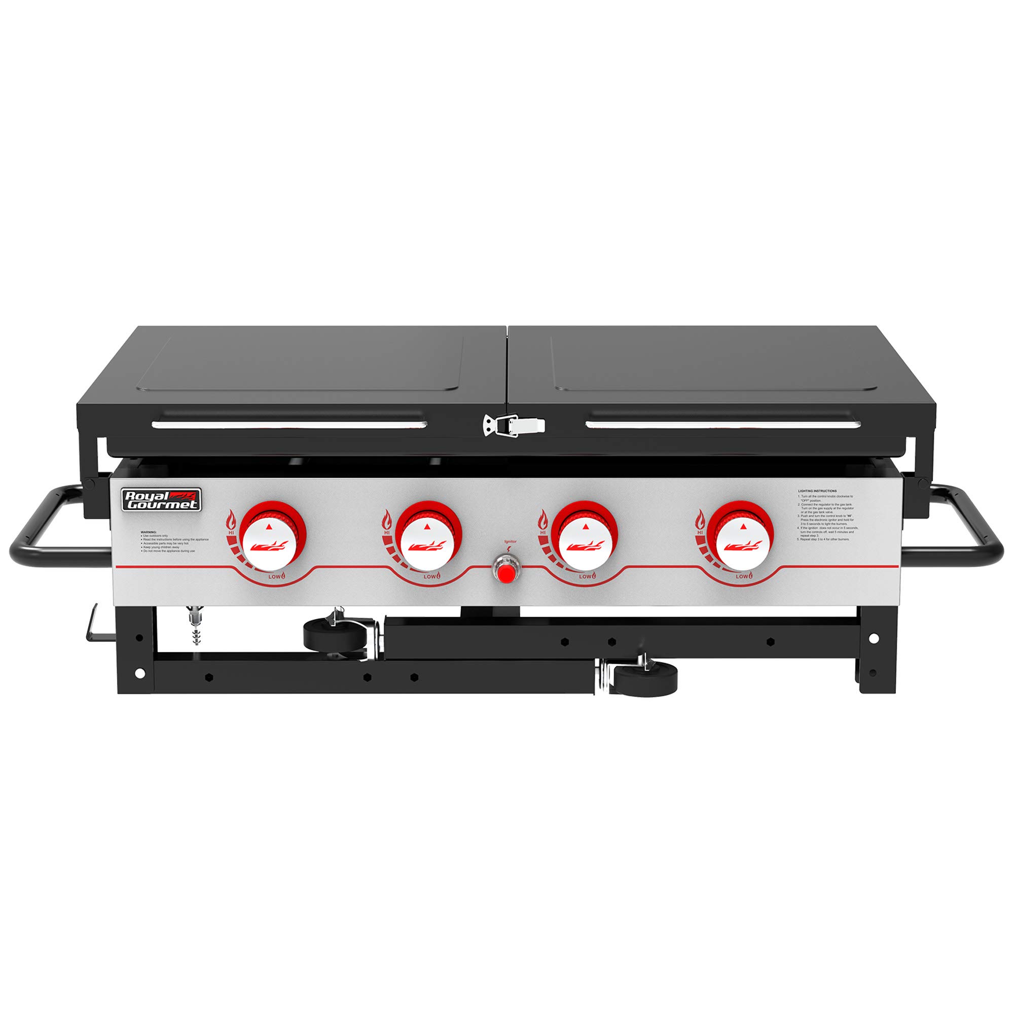 Royal Gourmet GB4000F 36Inch Flat Top Gas Griddle, 4Burner Propane BBQ Griddle with Top Cover