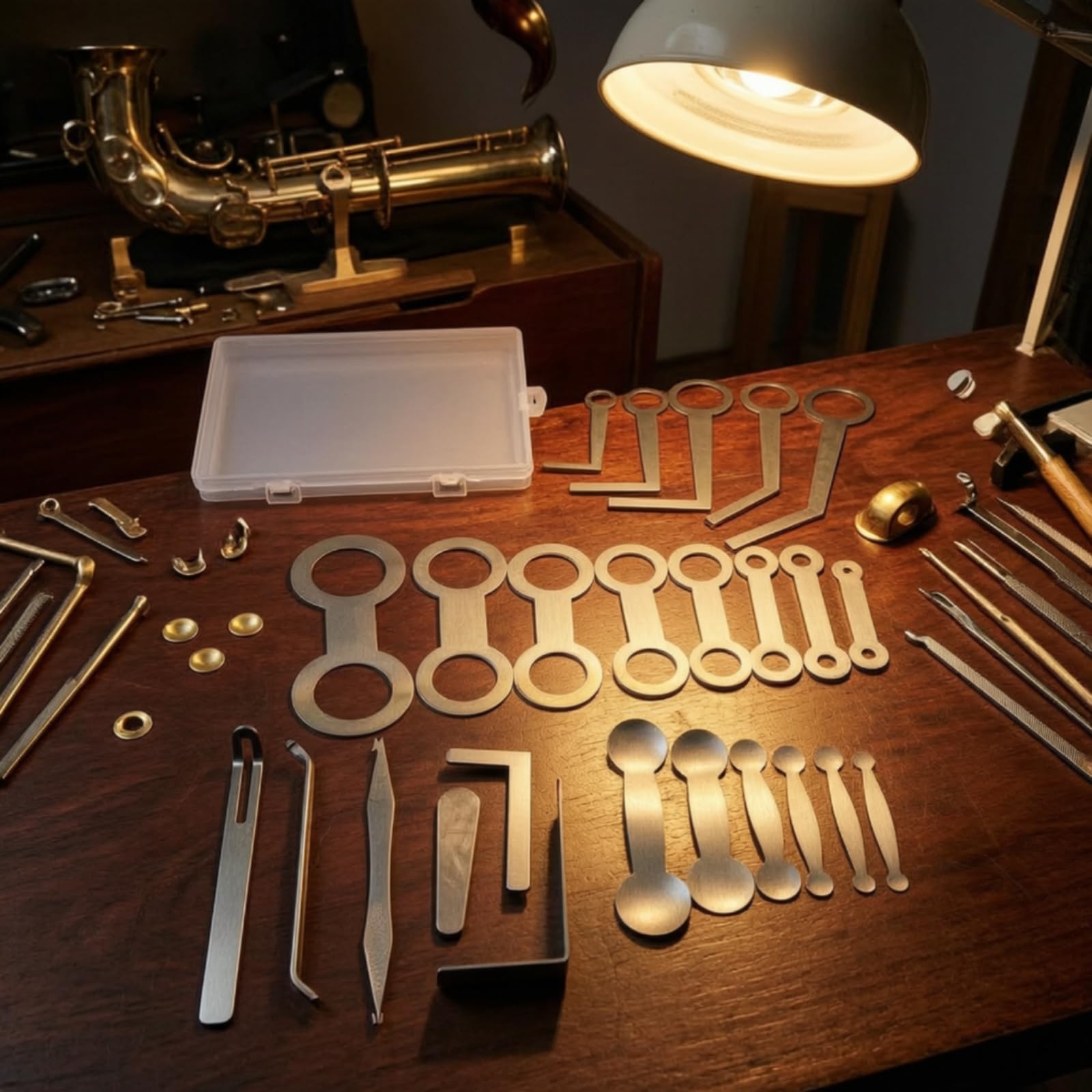 25 Pezzi Kit di Livellamento Cuscinetti con Scatola in Metallo Kit con Custodia Resistente Attrezzi per Musicisti