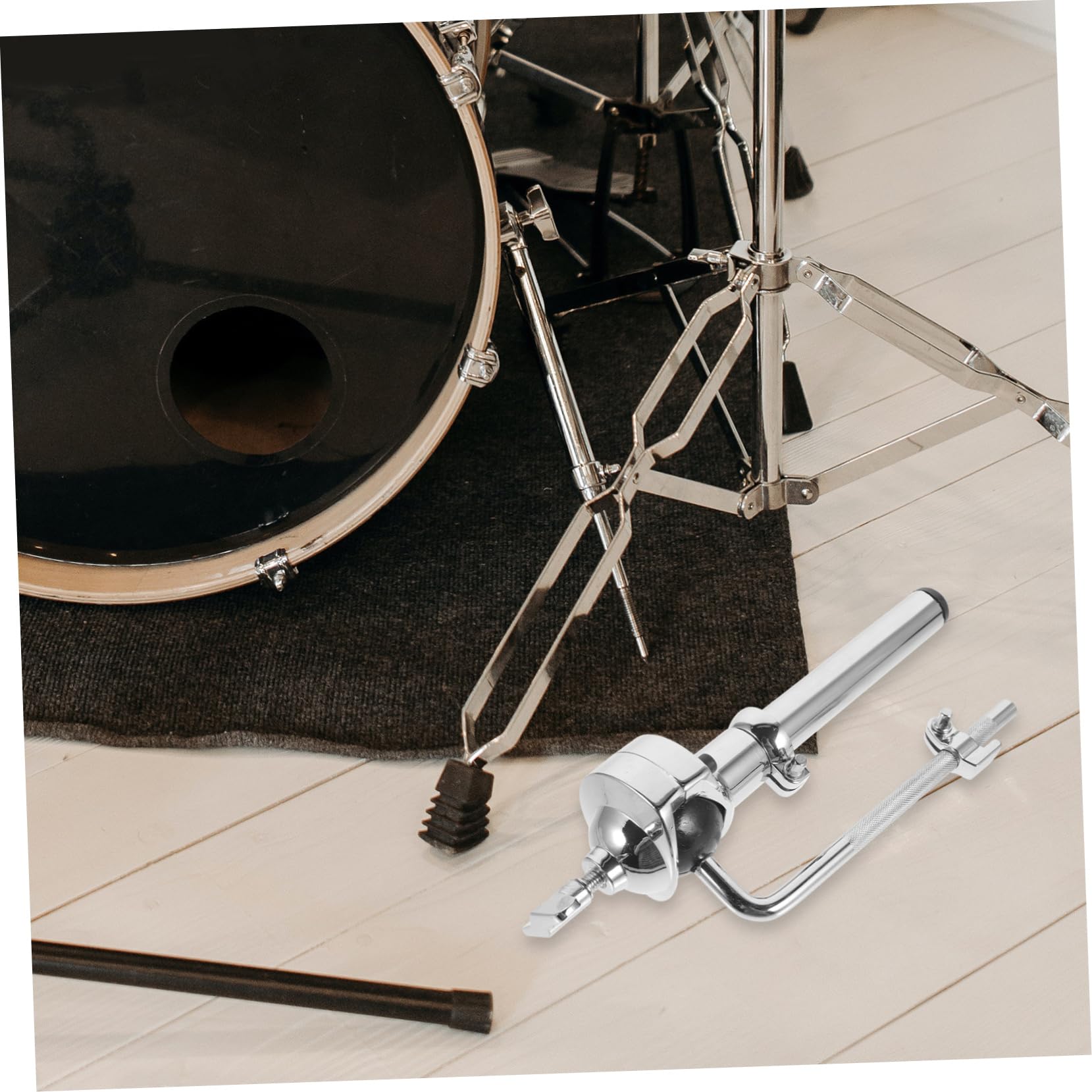 SUPVOX Supporto per Tom Drum Singolo in Lega di Zinco Resistente, Accessorio per Batteria per Musicisti e Studenti, Staffa per Strumenti a Percussione Installazione Stile Casuale