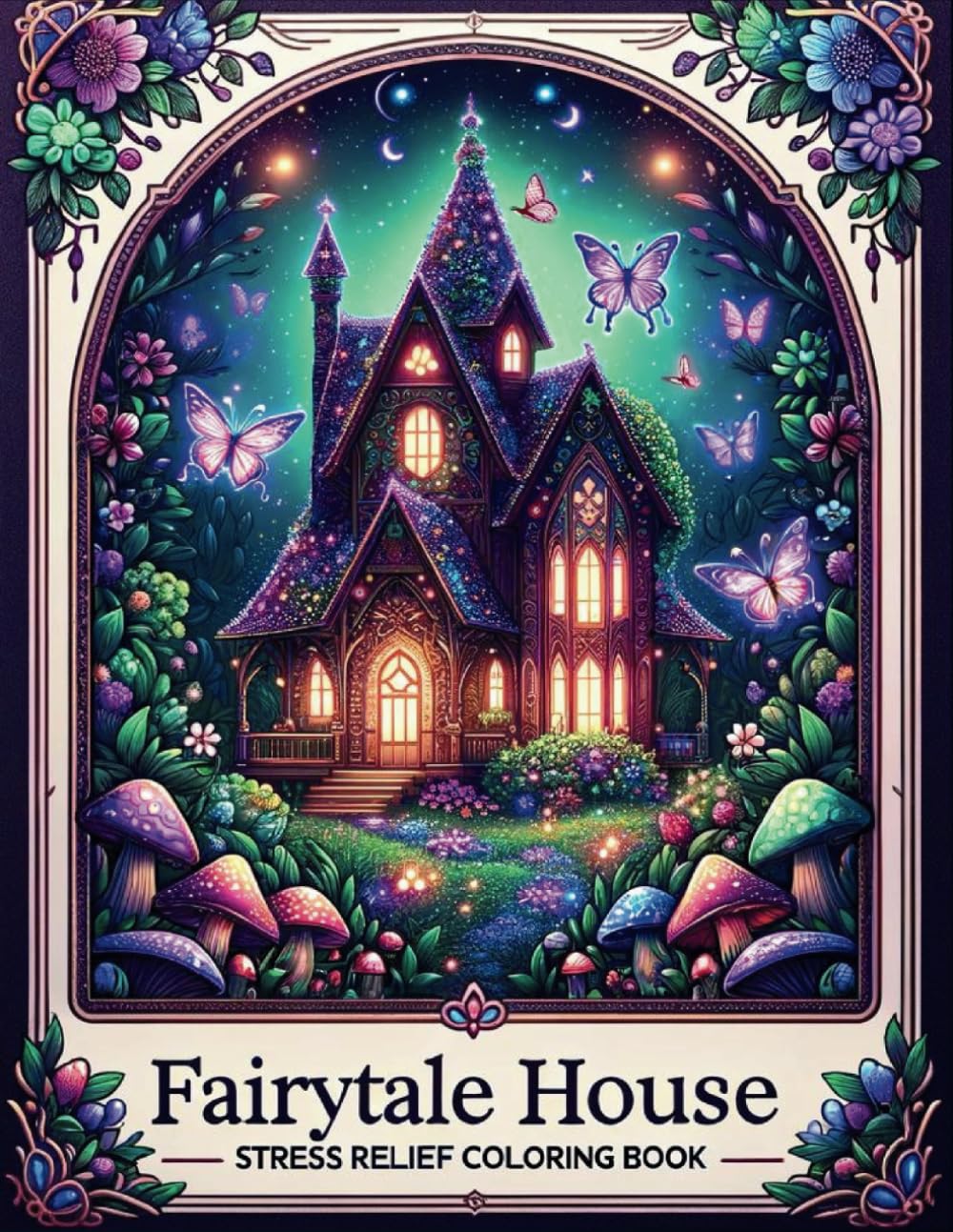 Fairytale House Stress Relief Coloring Book,: Adults Coloring Book,Journey Through Enchantment: 75 Captivating Coloring Pages of Fairytale Abodes and ... Ultimate Relaxation and Inspired Creativity