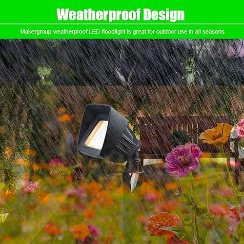 Miniatura 4 de Luz LED de inundación para exteriores, bajo voltaje, 12 V, bombilla LED MR11 reemplazable de 3 W, blanco cálido, 2700 K-3000 K, resistente a la