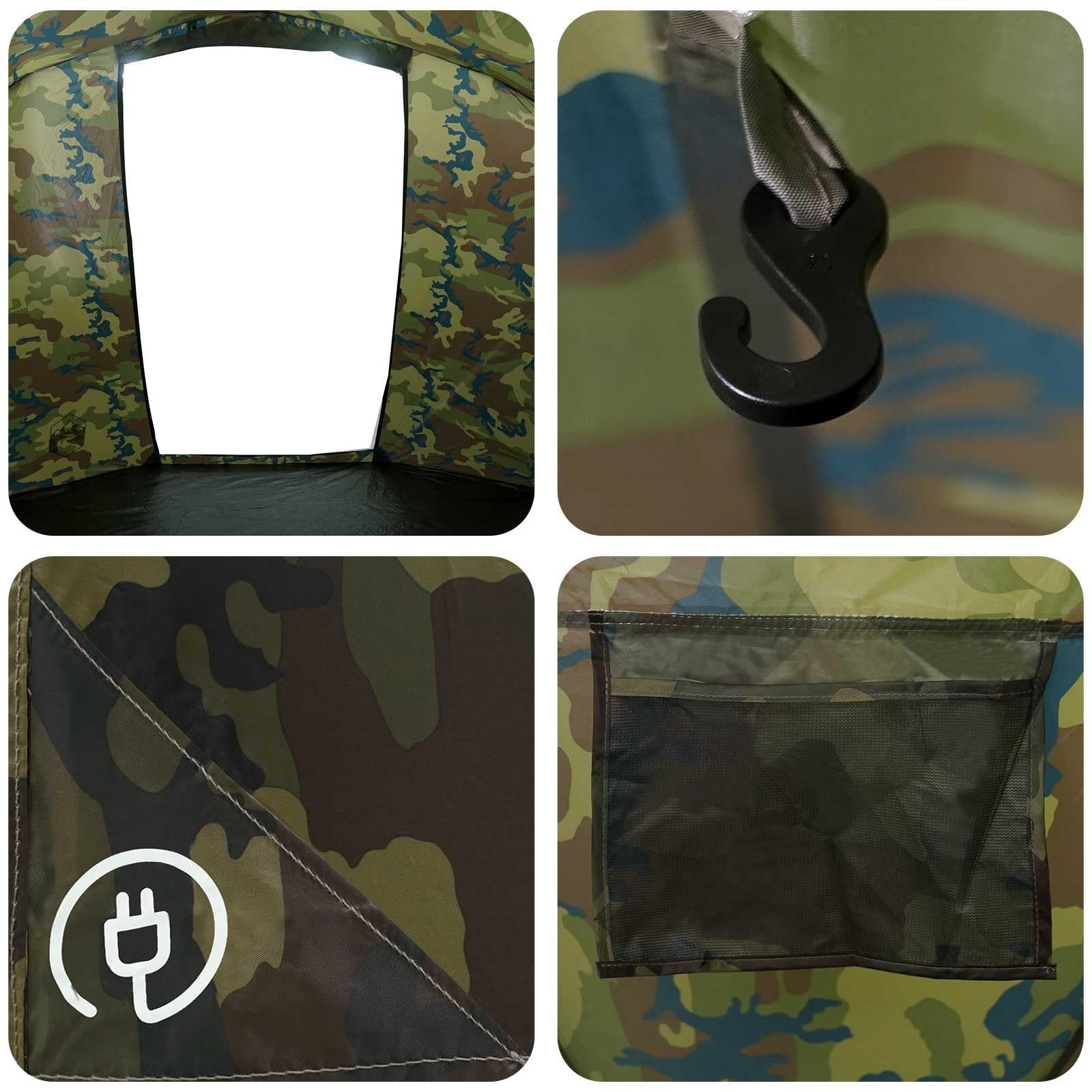 Tenda da pesca per 5 persone, mimetico