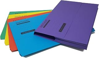 Eastlight Document Wallet (Pack 10) Assorted Colours 100% Recycled Paper 275gsm Manilla