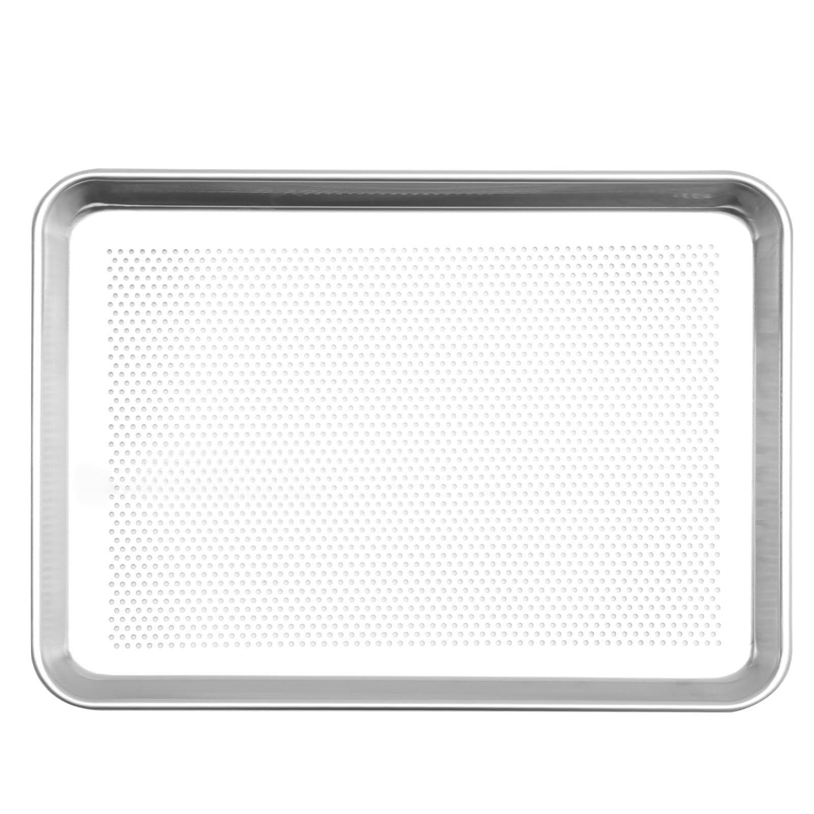 PLAFOPE Plaque de Anti-adhésive et Facile à Nettoyer Argentée en Alliage D'aluminium de Gâteaux Préparation de Pizzas Four
