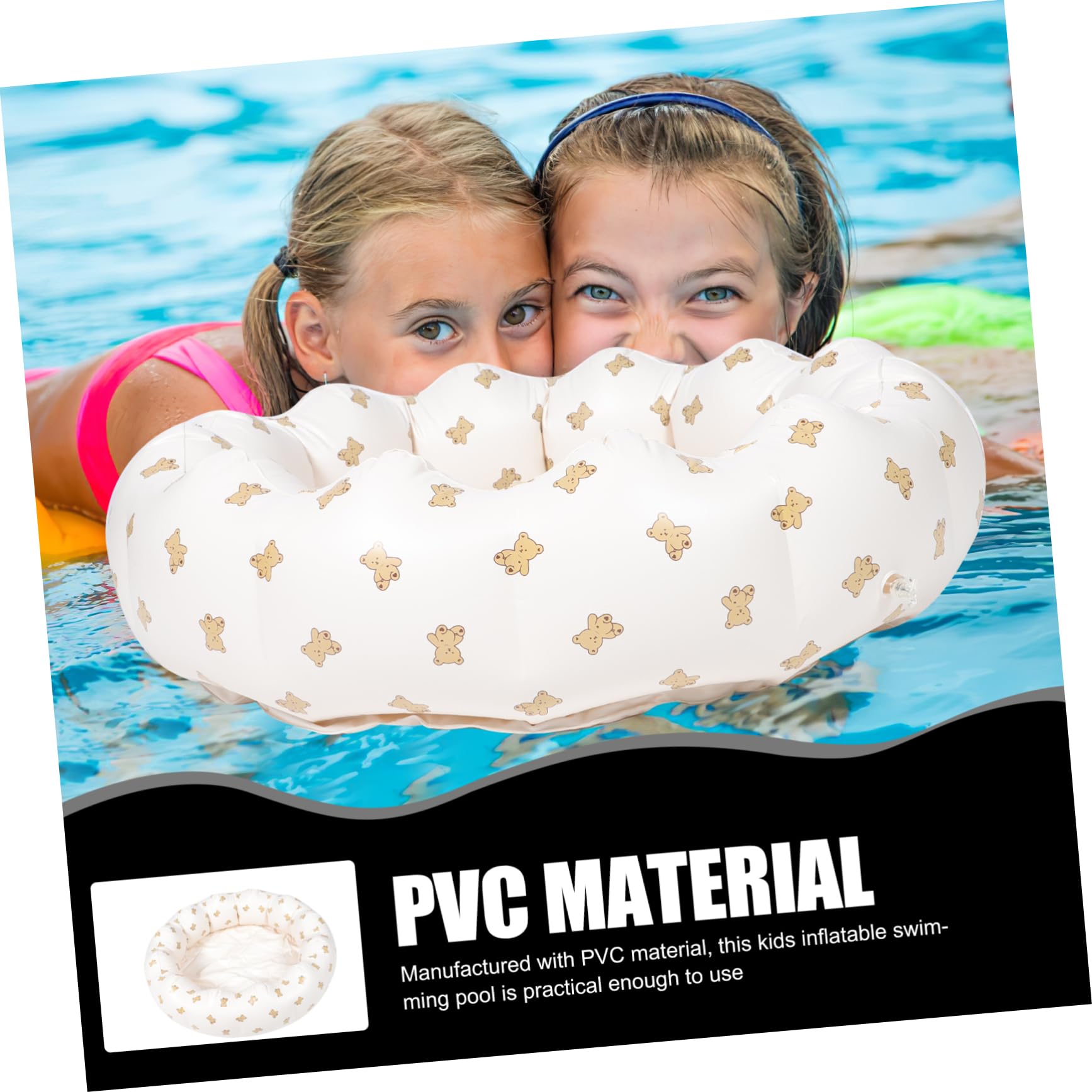 Piscina Inflable para Bebés y Bañera Redonda de PVC Plegable para Agua Verano y de Transportar