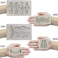 Vista 4 de Moldes de silicona para adornos de estilo barroco, 5 unidades, decoración artística, filigrana Scrollworks