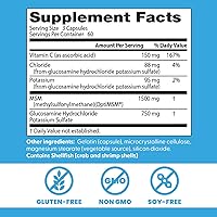 Vista 4 de Doctors Best Fórmula de glucosamina sinérgica MSM, soporte articular, sin OMG, sin gluten, sin soja, 180 cápsulas