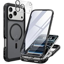 seacosmo for iPhone 17 Pro Max Case Matte Anti-Fingerprint, Black | Compatible with MagSafe, Include HD Touch Screen Protector Lens Film, Matte Anti-Fingerprint Case for iPhone 17 Pro Max