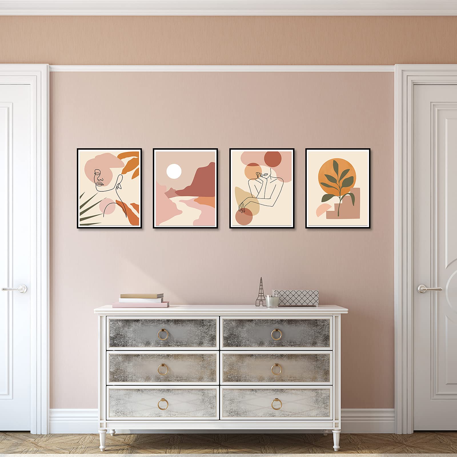 9 Pieces Abstract Wall Art Minimalist Wall Art Prints Minimalist Boho