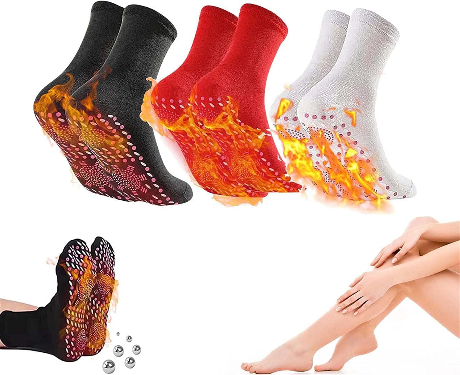 3 Pairs Alvo Feet Socks,Alvo Feet Socks for Varicose Veins,VeinesHeal
