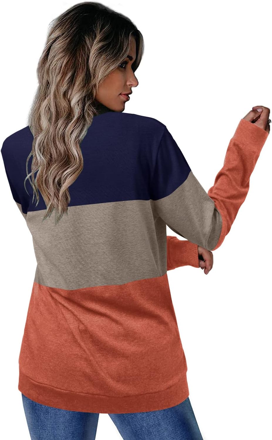 CRAZY GRID Womens Trendy Long Sleeve Shirts Casual Loose Soft Sweatshirt Fall Tops - Image 4
