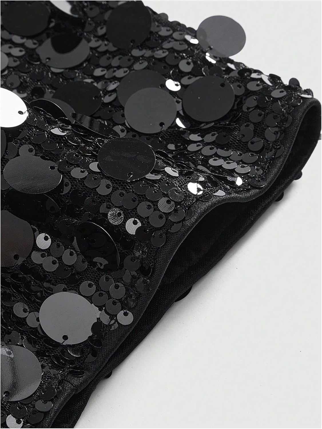 MakeMeChic Women's Plus Size Glitter Sequin Shorts Elastic Waist Party Y2K Mini Shorts - Image 3