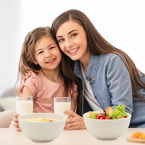 Miniatura 7 de Juego de vajilla de paja de trigo reutilizable de 36 piezas, vajilla irrompible, juego de platos y cuencos, utensilios de cocina duraderos para el