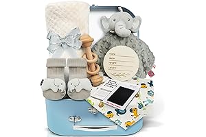 Baby Shower Gifts Set for Boys: 9-Piece Newborn Basket