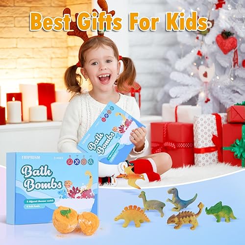 Miniatura 6 de Bombas de baño para niños con sorpresa en el interior, paquete de 6 bombas de baño para niños, juego de regalo de bombas de baño suaves y amigables
