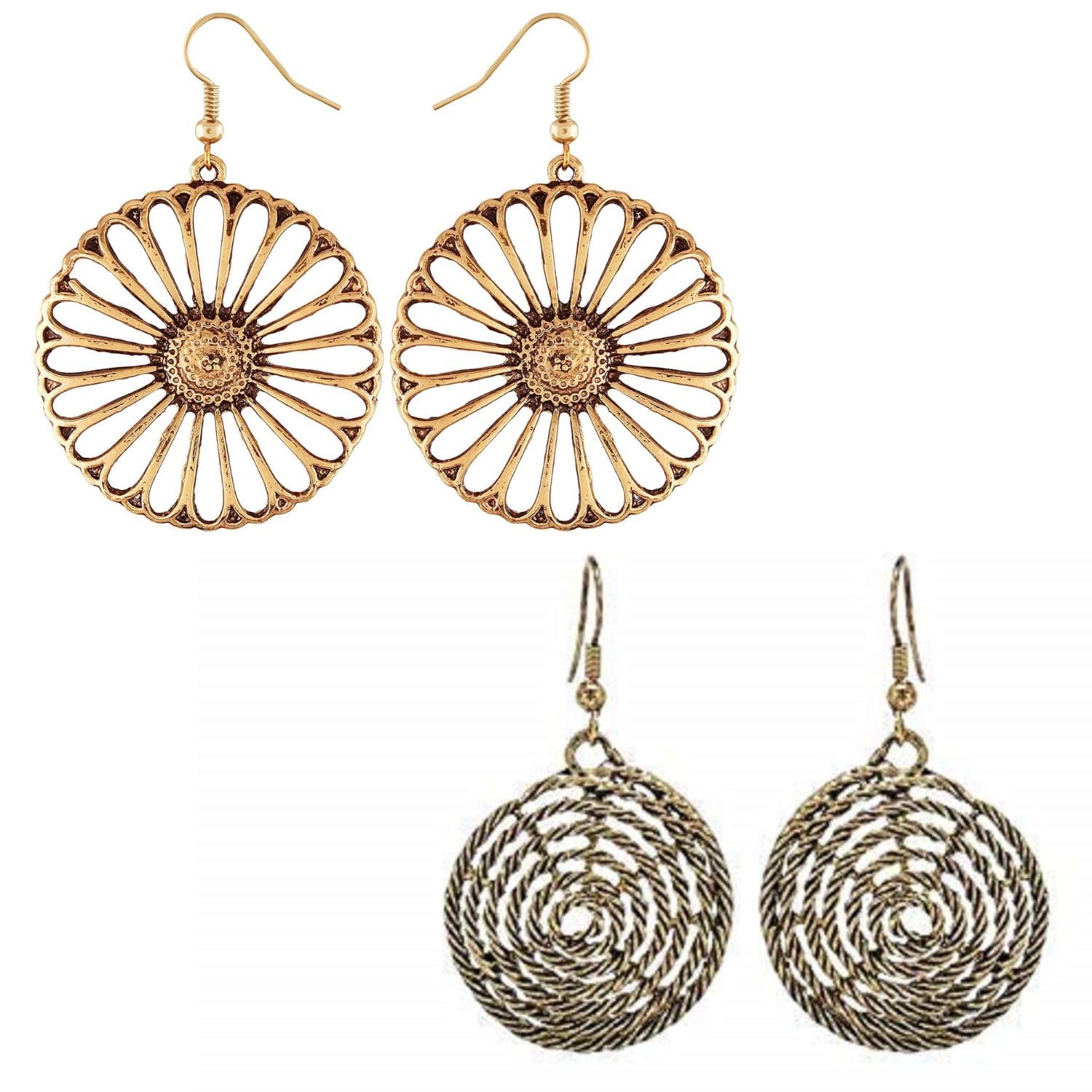 I Jewels Stylish Silver Oxidised Afghani Drop Combo Earrings For Women & Girls (ES19-21CO) (Pack Of 2) (B0CK26SSKN) Amazon Price History, Amazon Price Tracker