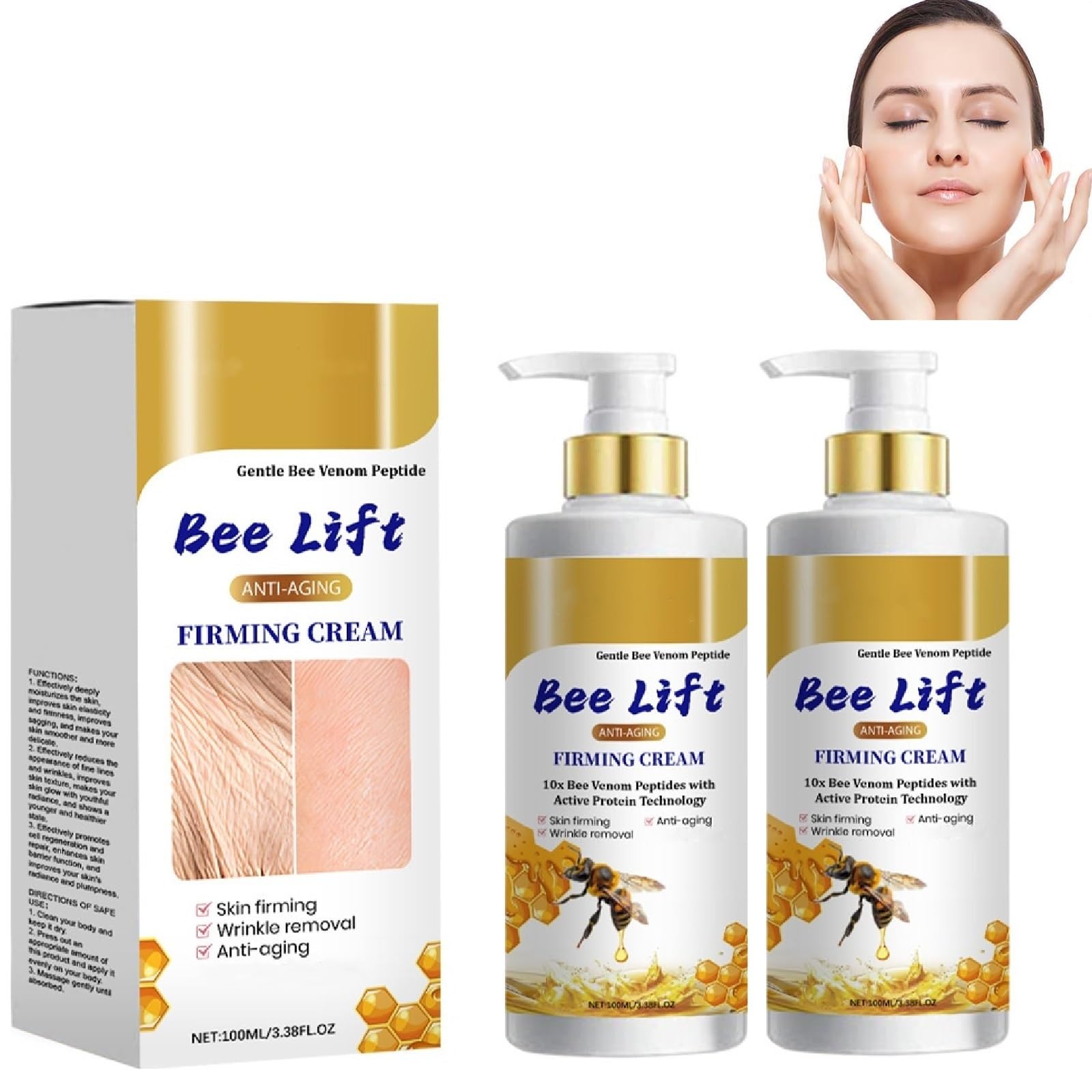 STEMBIOME Firming Cream 2個セット Amazon.com: Identicalven 2Pcs Bee Venom Skin Firming Cream