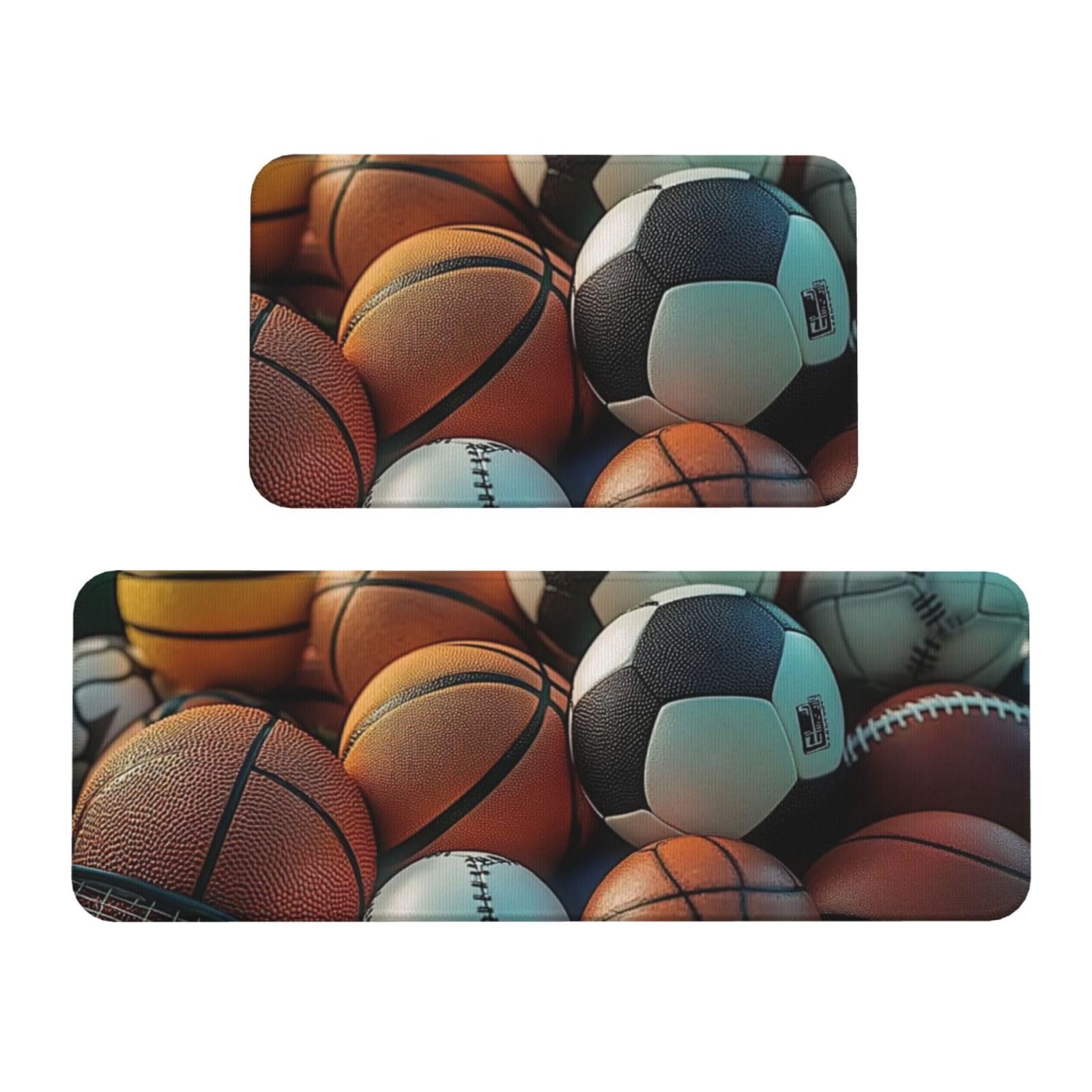 Tapetes de cocina acolchados de fútbol americano, baloncesto y béisbol tapetes antideslizantes