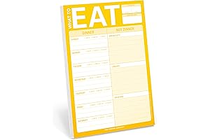 Knock Knock What To Eat Planning Pad, Yellow